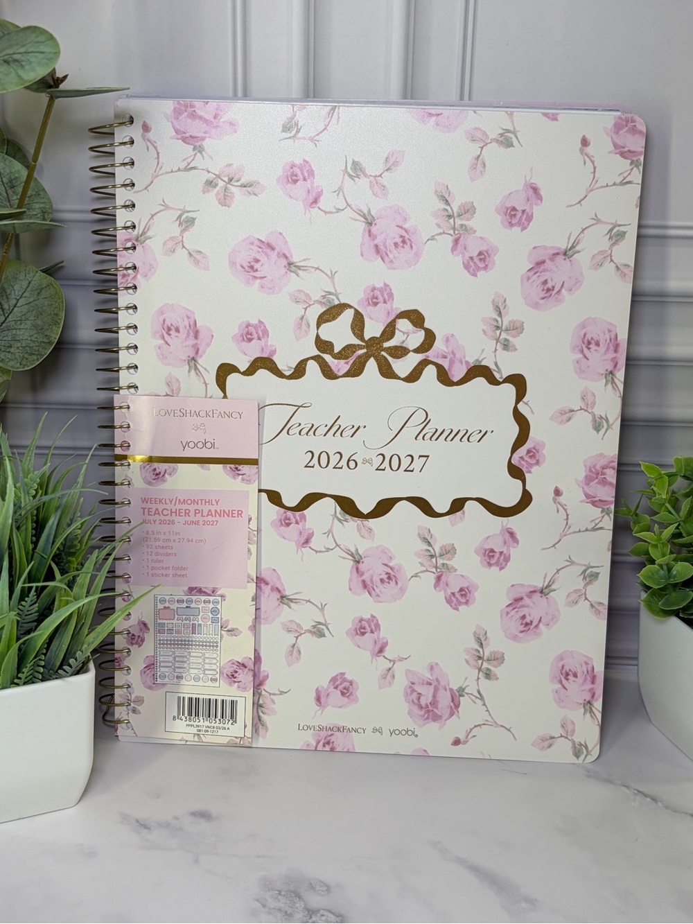 LoveShackFancy x Target x Yoobi Teacher Planner 2026-2027 Ribbon Rosa BNWT